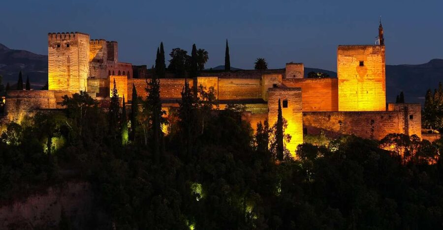 Granada: Alhambra Night Visit Entry Ticket - Entering Through the Access Pavilion and Generalife’s Walnut Trees