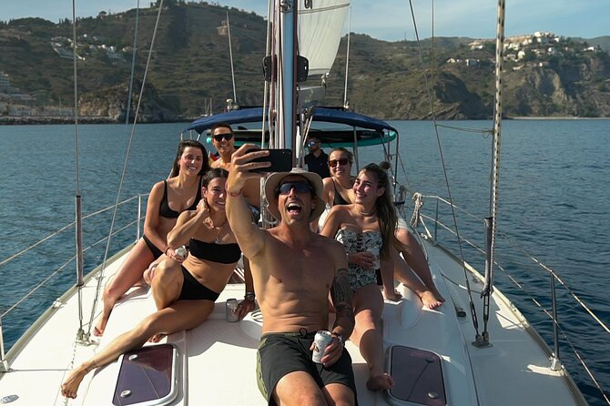 La Herradura: Sailboat with a view of dolphins-Shared - Cove Time in High Season: Swimming, Snorkeling, and Surf Paddling